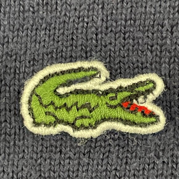 Lacoste Sweater Men’s L Navy V-Neck Classic Fit Cotton Timeless Knitwear Logo - Picture 3 of 8